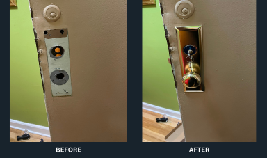 Mortise lock installation