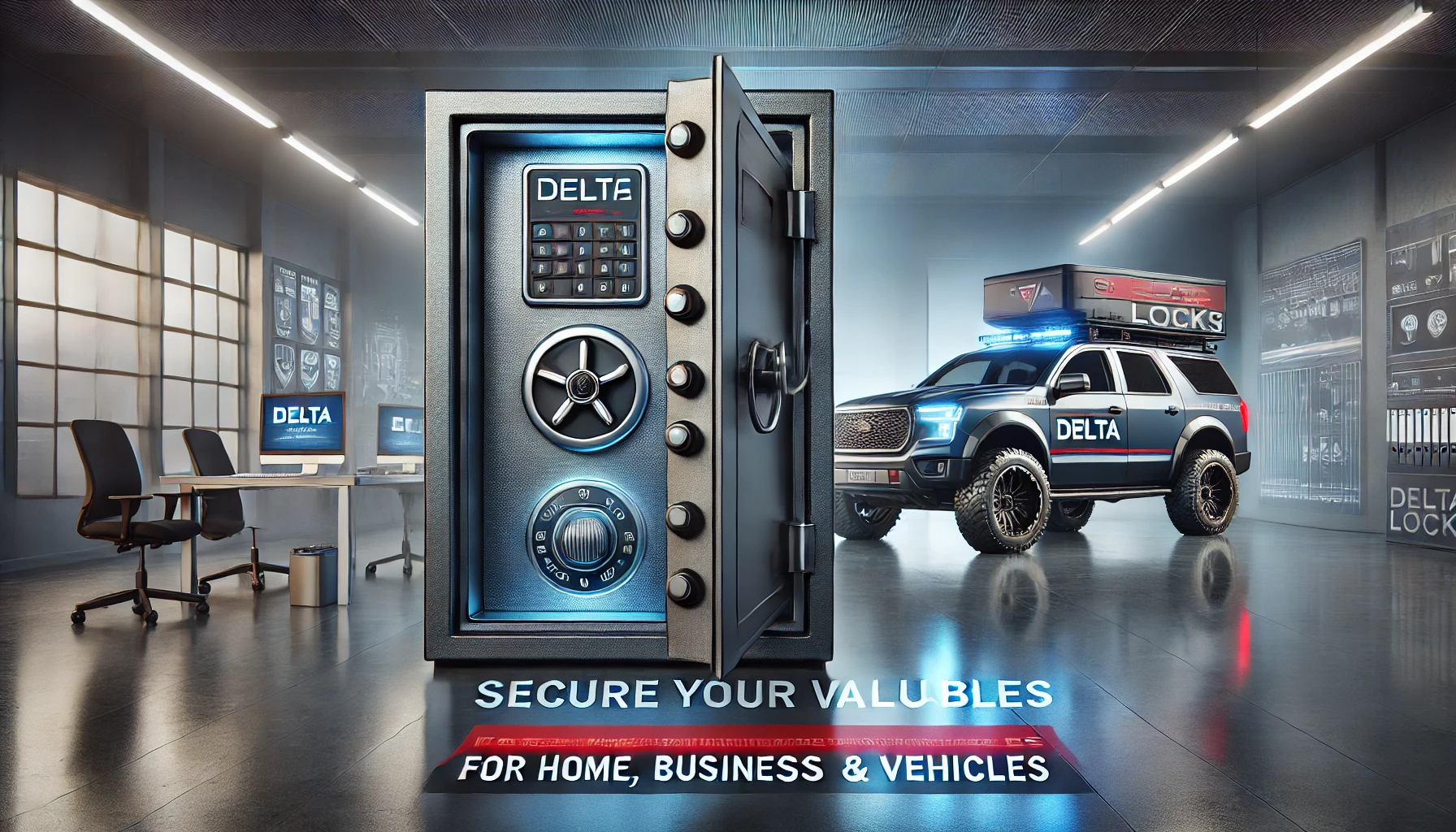 Highlighting Midtown Manhattan, the central service area of Delta locks and safe  Locksmith